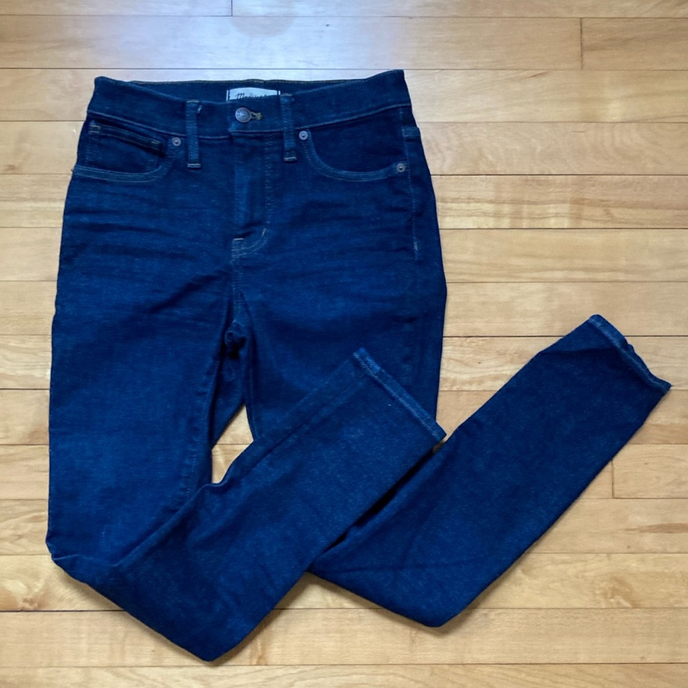 Madewelll 9 Inch Mid-rise Skinny Jeans Stretch Dark Wash 25